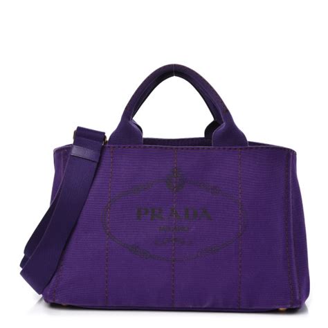 prada canapa viola|PRADA Canvas Canapa Logo Tote Viola 353627 .